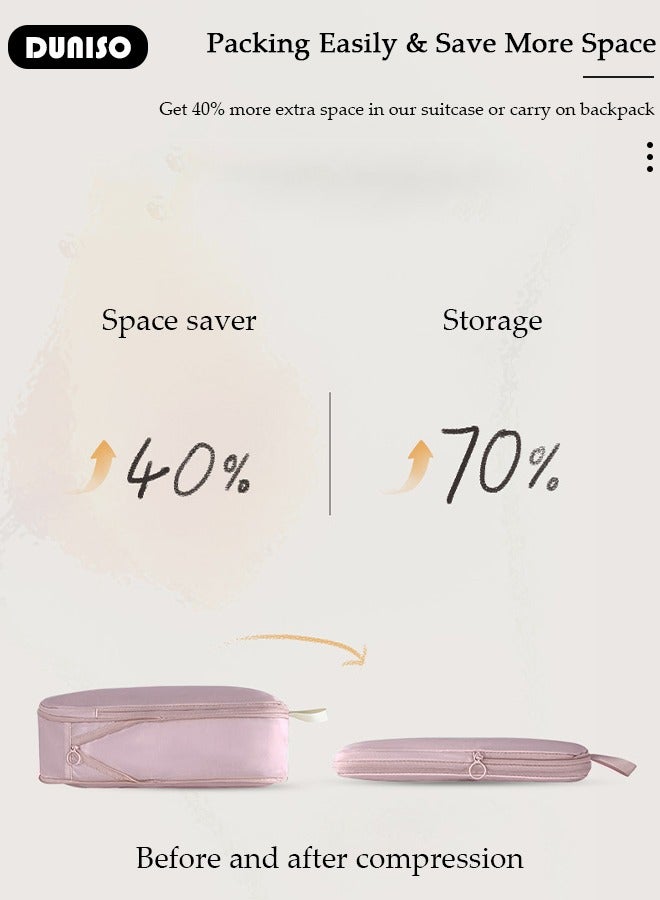 DUNISO 6 PCS Packing Cubes for Suitcases, Travel Storage Bag Set, Waterproof Travel Luggage Organizer, Multi-Functional Compression Organizer Bags, Travel Packing Kit for Man and Women Travel Essentials - Image 3