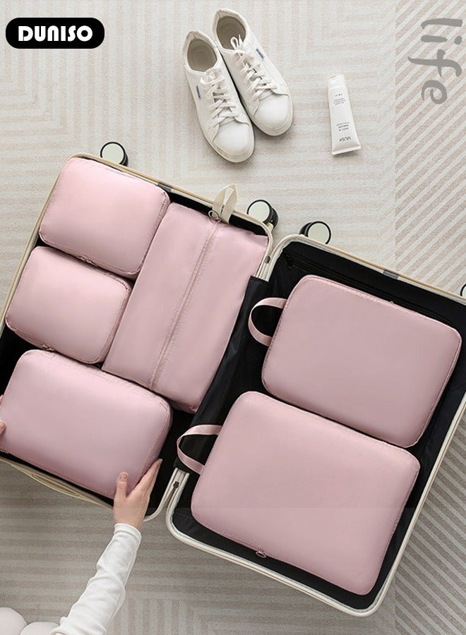 DUNISO 6 PCS Packing Cubes for Suitcases, Travel Storage Bag Set, Waterproof Travel Luggage Organizer, Multi-Functional Compression Organizer Bags, Travel Packing Kit for Man and Women Travel Essentials - Image 2