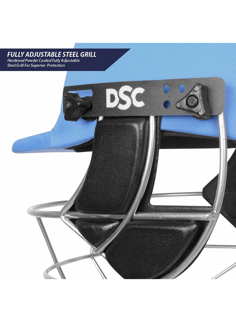 DSC Defender Cricket Helmet for Men & Boys (Blue/Silver,M)| Back Support Strap | Light Weight - Image 4