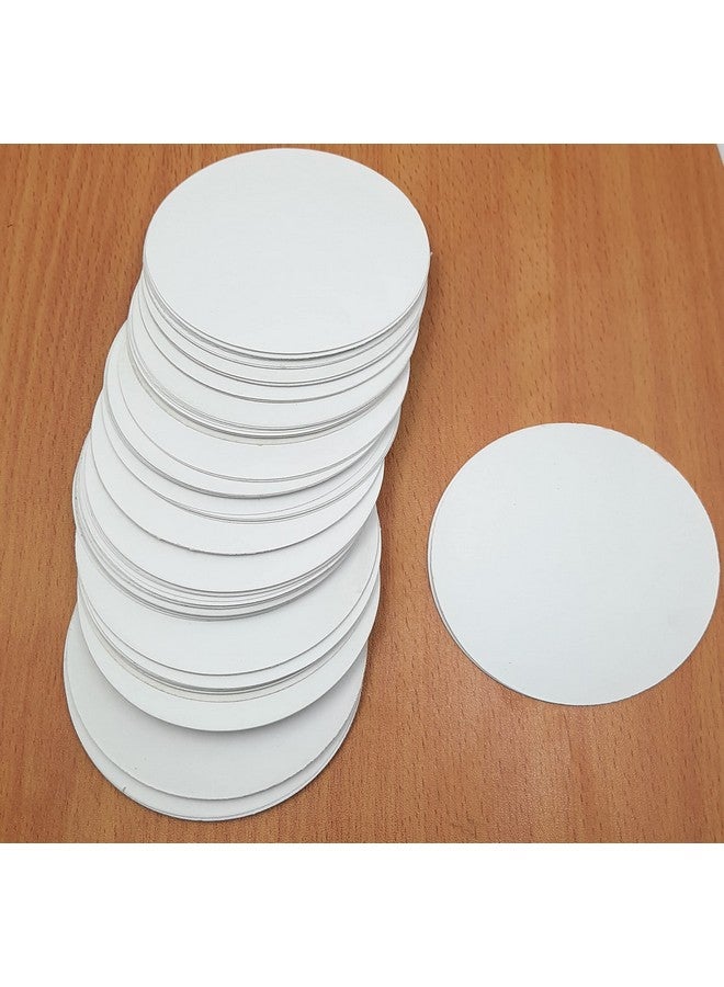 AK craft طقم coasters ورقية من AK بتصميم بسيط وأنيق مع coasters دائرية (لون أبيض حجم 3.6 بوصة × 3.6 بوصة) عبوة من 200 - Image 2