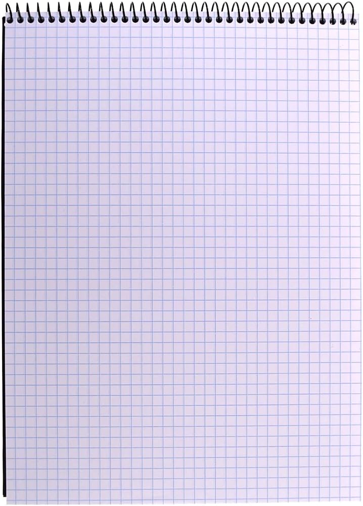 Top Flight Silverpoint Top Wire Pad, Heavy Back, Quadrille Rule, 8.5 x 11.75 Inches, 70 Sheets, Protective Cover, Blue/Black (51070) (Pack of 2) - Image 4