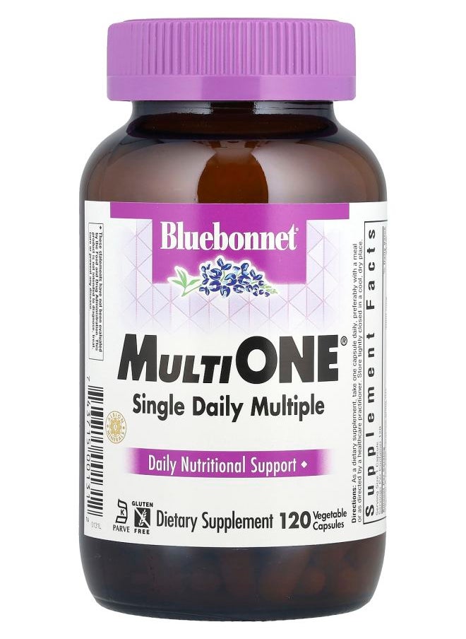 Bluebonnet Nutrition MultiONE® Single Daily Multiple 120 Vegetable Capsules  - Image 1