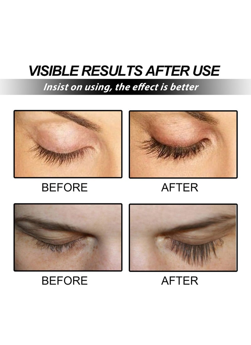 EELHOE - Eyelash Growth Liquid, Castor Oil Eyelash Growth Serum with Applicator Brush, for Stronger Longer and Thicker Eyelashes 10ml - Image 1