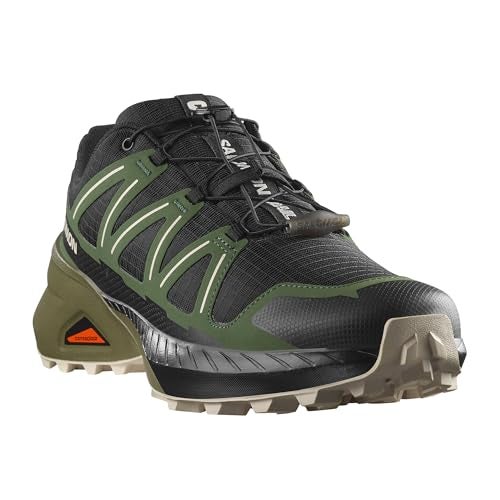 Salomon Men’s Speedcross Peak Trail Running Shoes - Black/Black Forest/Rainy Day - 7.5 Medium - Image 3