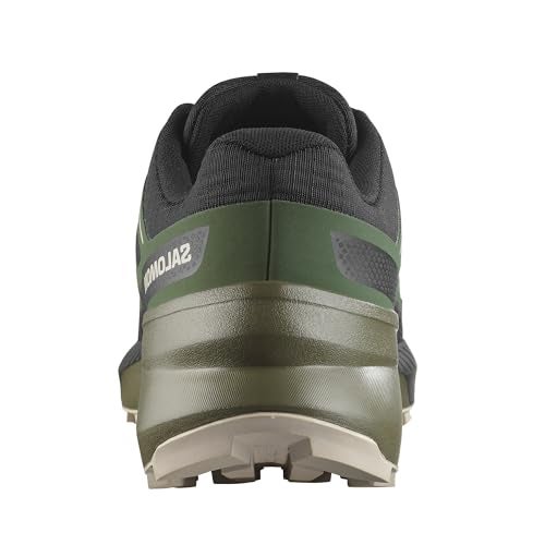 Salomon Men’s Speedcross Peak Trail Running Shoes - Black/Black Forest/Rainy Day - 7.5 Medium - Image 4