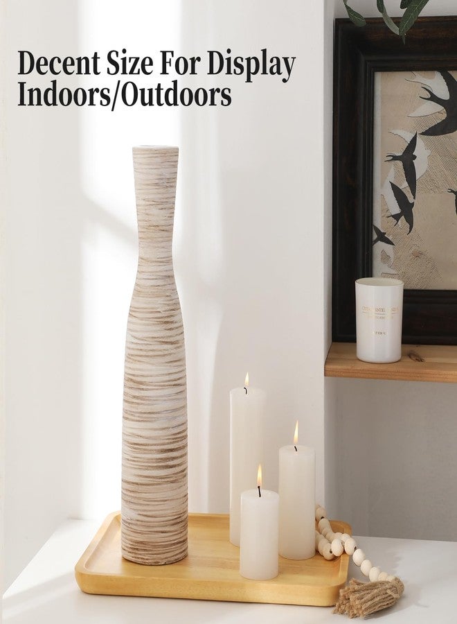 ALMA 14" Tall White Ceramic Vase for Table Centerpiece,Small Flower Vases for Roses,Thin Bowl Vase for Home Decor Living Room, Boho Bathroom,Beachy Room,Coatsal Bedroom,Modern Office Decor - Image 5