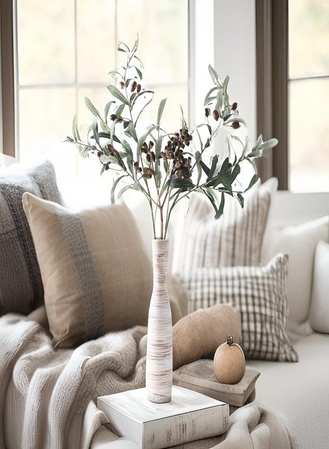 ALMA 14" Tall White Ceramic Vase for Table Centerpiece,Small Flower Vases for Roses,Thin Bowl Vase for Home Decor Living Room, Boho Bathroom,Beachy Room,Coatsal Bedroom,Modern Office Decor - Image 1