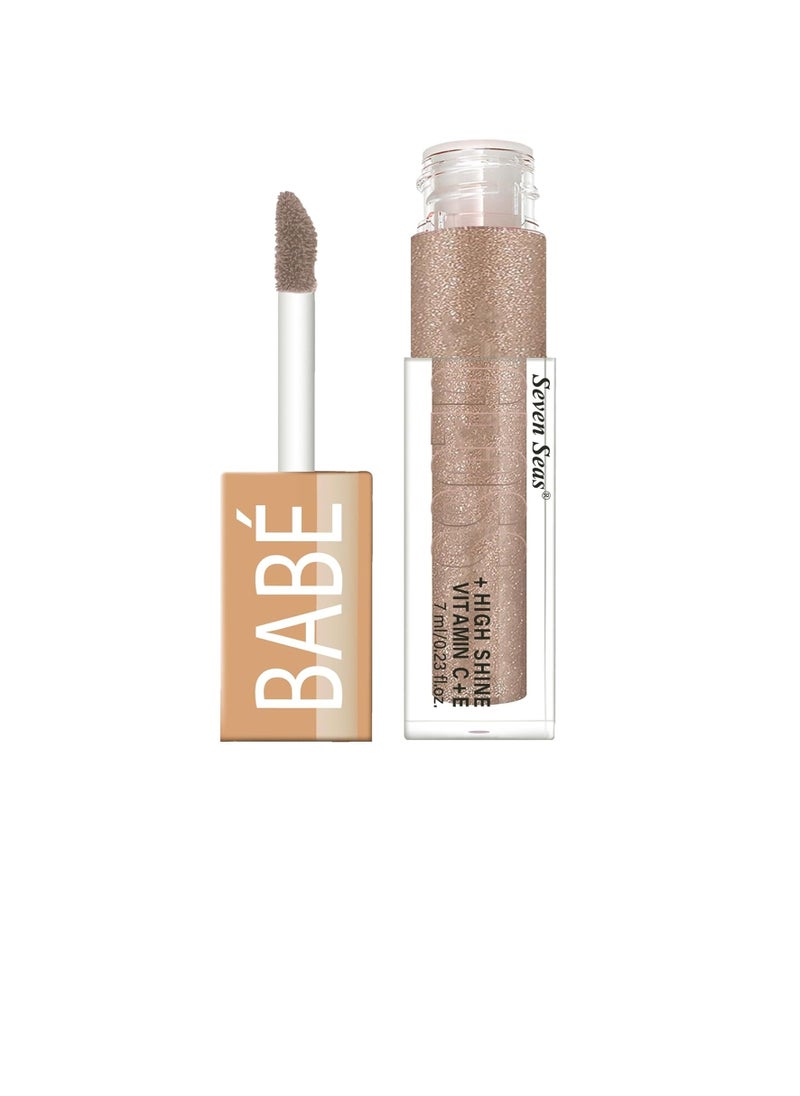 Seven Seas Seven Seas Babe Glittery Lip Gloss With High Shine Lip Color For Glossy Look  Lightweight Non Sticky Lip shiner For Moisturizing Lips Rose 7ML  - Image 1