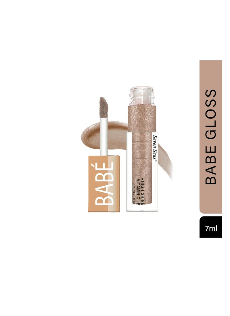 Seven Seas Seven Seas Babe Glittery Lip Gloss With High Shine Lip Color For Glossy Look  Lightweight Non Sticky Lip shiner For Moisturizing Lips Rose 7ML  - Image 2