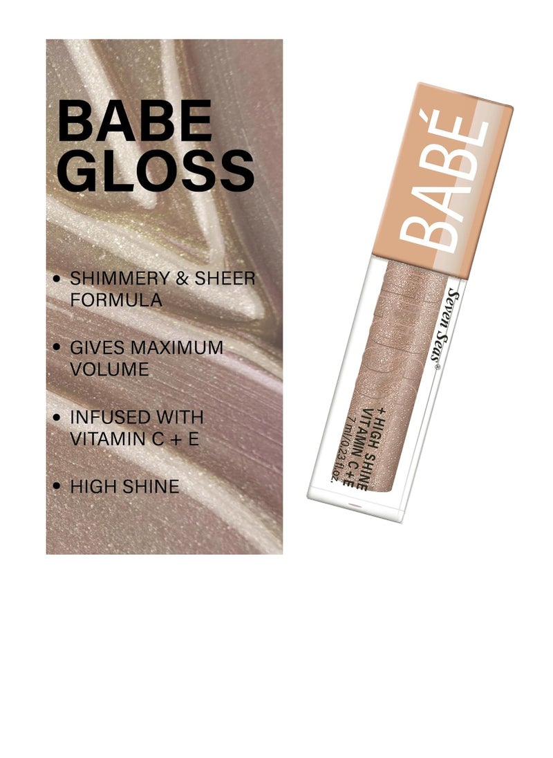 Seven Seas Seven Seas Babe Glittery Lip Gloss With High Shine Lip Color For Glossy Look  Lightweight Non Sticky Lip shiner For Moisturizing Lips Rose 7ML  - Image 4