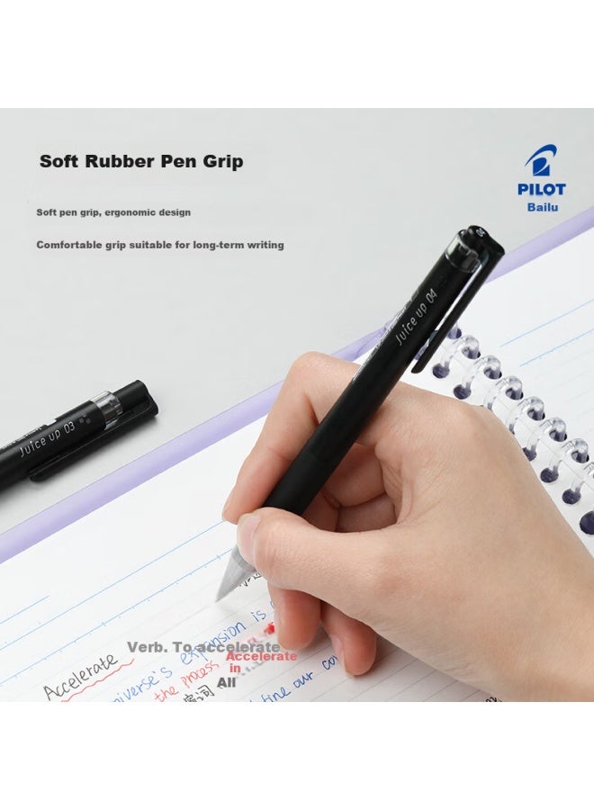 Pilot Juice Up Juice Pen Push Blue Black Neutral Pen 0.5Mm Signature Pen Water Pen Student Exam St Brush Pen Stationery Set 1 Pen + 3 Refills - Image 4