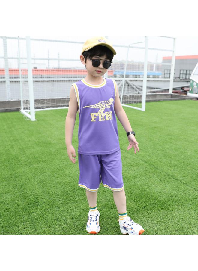 Children's Basketball Clothes Suit Middle And Big Children's Clothing Summer Men's Basketball Clothes Children's Training Sportswear Sweat-absorbent Basketball Jersey Thin