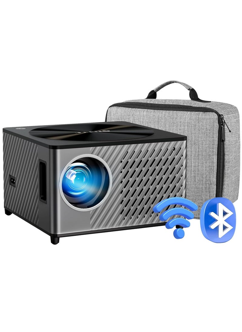 ماركة غير محددة جهاز بروجكتورعرض كهربائي(M800)4K/4P] 5G واي فاي وبلوتوث 800ANSI/26000L،  1080P يدعم ±50 درجة، مراة الجوال/مكبرات صوت هاي فاي مزدوجة/جهاز تحكم عن بعد بلوتوث/تقريب 50%/500 انش للجوال تي في  - Image 1