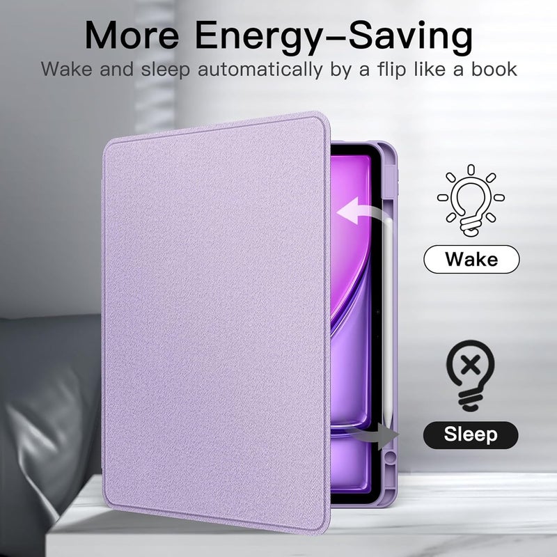 Jetech Case For Ipad Air 13-Inch M3/M2 2025/2024 With Pencil Holder, Slim Folio Stand Protective Tablet Cover, Multi-Angle Viewing, Auto Wake/Sleep Purple - Image 5