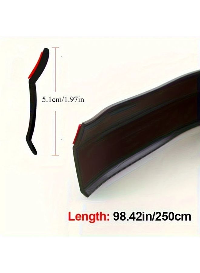 Universal Carbon Fiber Black Car Front Bumper Lip Side Skirt Protector - Image 2