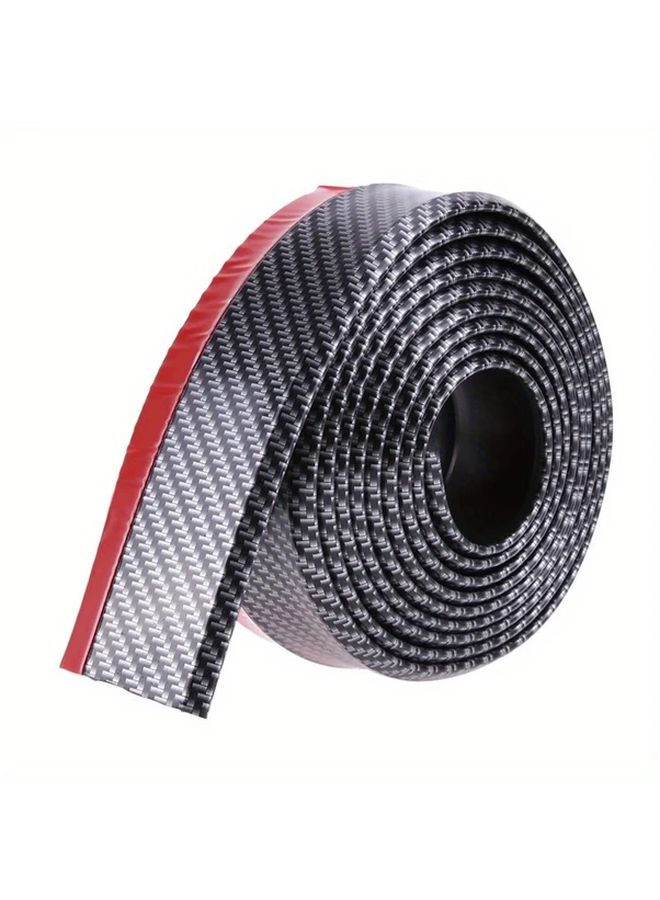 Universal Carbon Fiber Black Car Front Bumper Lip Side Skirt Protector - Image 5