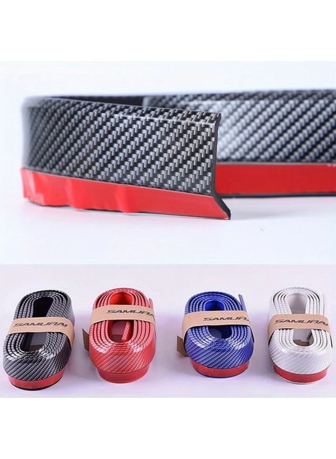 Universal Carbon Fiber Black Car Front Bumper Lip Side Skirt Protector - Image 4