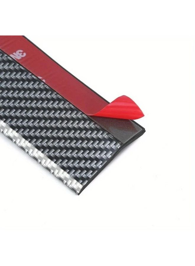 Universal Carbon Fiber Black Car Front Bumper Lip Side Skirt Protector - Image 3