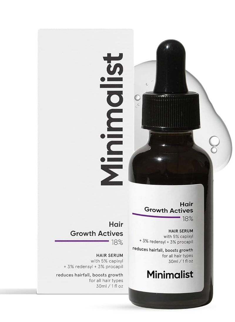 منيماليست سيروم لنمو الشعر يحتوي على 3٪ ريدينسيل و3٪ بروكابيل و5٪ كابيكسيل يقلل من تساقط الشعر ويعزز نموه 30 مل - Image 1