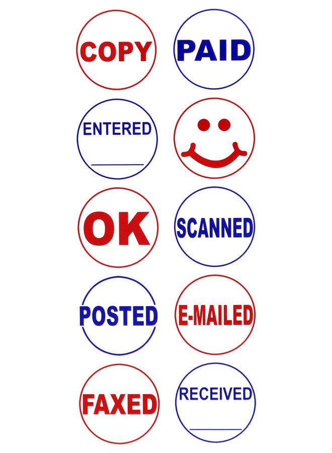 إكسلمارك مجموعة طوابع مكتبية مطاطية ذاتية الحبر A-17 DIY - حبر أحمر وأزرق - Image 3