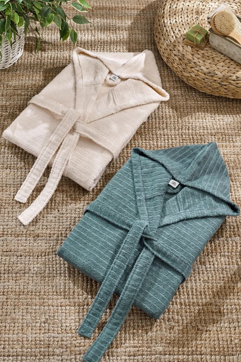 Casnack Quina 2-Piece Hooded Oversize Bathrobe Set