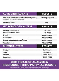 Genex Formulas GENEX 99% Micronized Trans-Resveratrol with BioPerine for Absorption 1000mg | Pure Organic Pharmaceutical Grade Trans-Resveratrol Capsules for Healthy Aging, 120 Capsules (1)  - Image 4