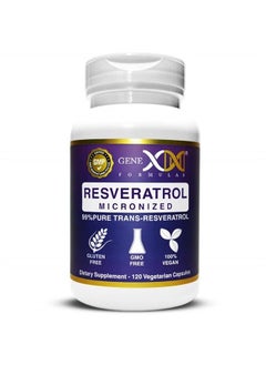 Genex Formulas GENEX 99% Micronized Trans-Resveratrol with BioPerine for Absorption 1000mg | Pure Organic Pharmaceutical Grade Trans-Resveratrol Capsules for Healthy Aging, 120 Capsules (1)  - Image 1