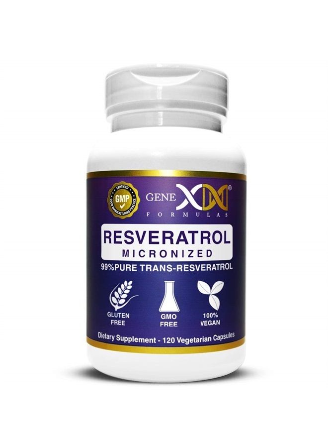 Genex Formulas GENEX 99% Micronized Trans-Resveratrol with BioPerine for Absorption 1000mg | Pure Organic Pharmaceutical Grade Trans-Resveratrol Capsules for Healthy Aging, 120 Capsules (1) - Image 1