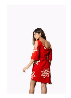 CH Glamstore One shoulder Floral Print Casual Dress with Varied Hem  - Image 2