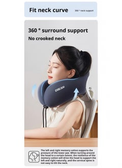 Beauenty Popular travel essentials! U-shaped neck pillow, office nap neck cushion, travel neck pillow, car headrest, neck cushion, travel pillow, memory foam airplane pillow, 360° head support, ergonomic design, lightweight and portable, comfortable sleep all done!  - Image 5