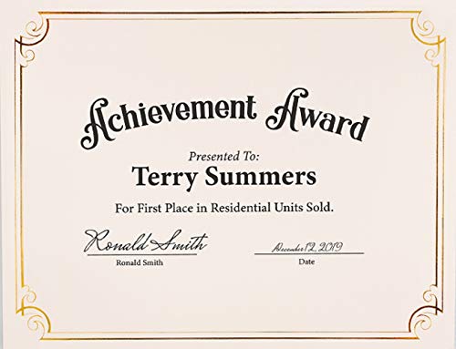 Great Papers! Golden Scroll Gold Foil Certificate, 8.5" x 11", 12 Count (2011859) - Image 2