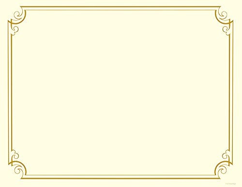 Great Papers! Golden Scroll Gold Foil Certificate, 8.5" x 11", 12 Count (2011859) - Image 1
