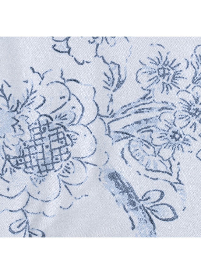 Cottage Icy Floral 6Pc Comforter Super King Blue 250*260 Cm - Image 5