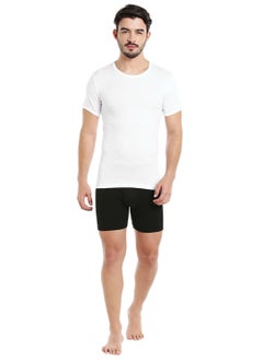 BYC MEN'S ROUND NECK COTTON UNDERSHIRT (PACK OF 3) - WHITE  - Image 2