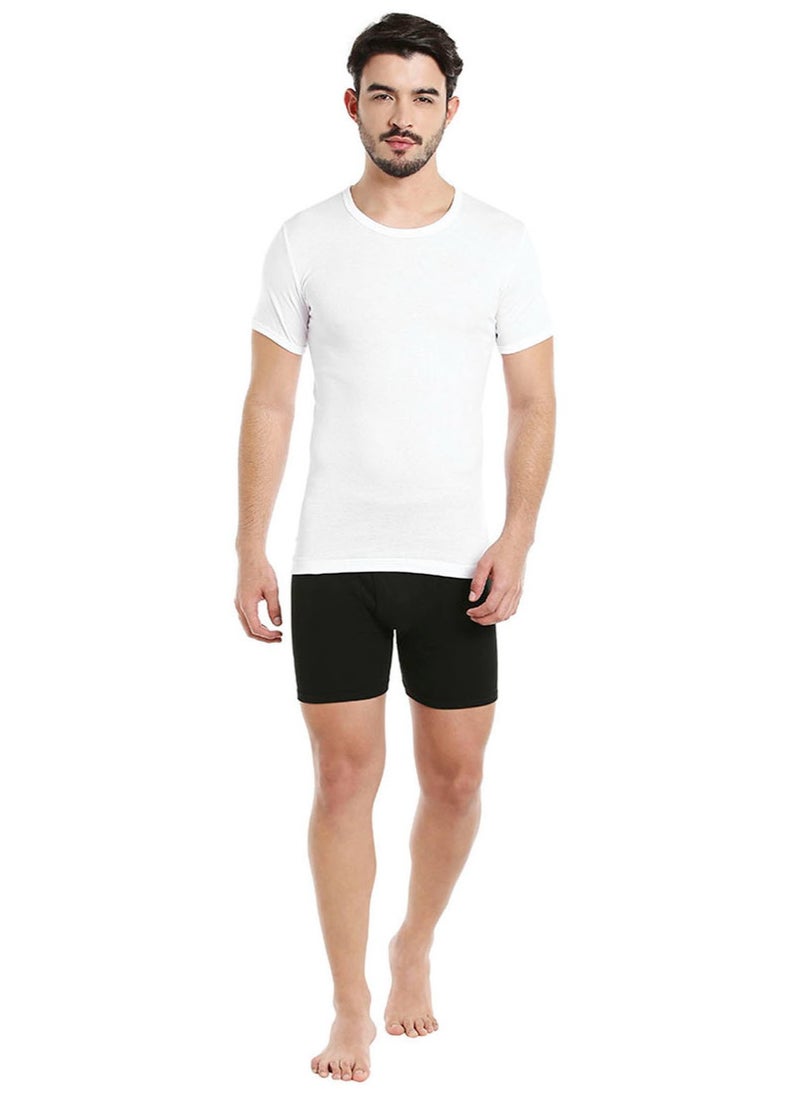 BYC - MEN'S ROUND NECK COTTON UNDERSHIRT (PACK OF 3) - WHITE - Image 1