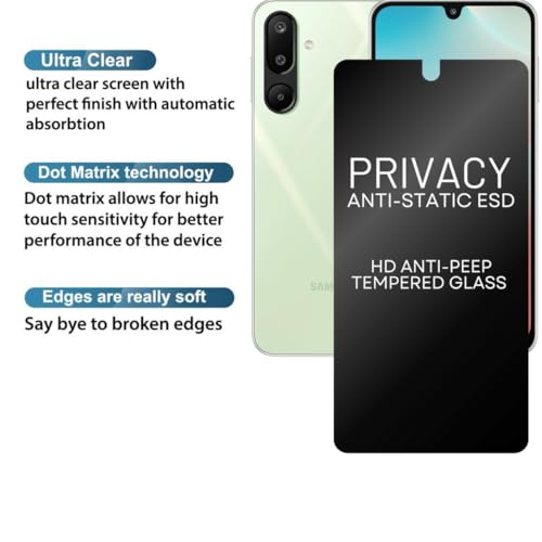 BizzBoxx Compatible With Nothing Phone 3A 5G | Phone 3A Pro 5G | Privacy Screen Guard - Anti-Spy Tempered Glass, Fingerprint may not Work, Privacy in Public Spaces, 6.77 Inch - Pack of 1 - Image 2