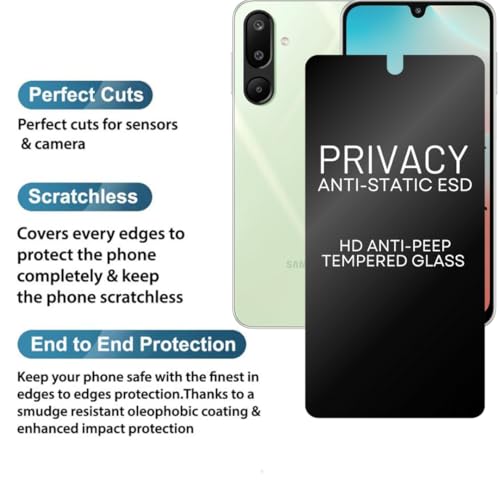 BizzBoxx Compatible With Nothing Phone 3A 5G | Phone 3A Pro 5G | Privacy Screen Guard - Anti-Spy Tempered Glass, Fingerprint may not Work, Privacy in Public Spaces, 6.77 Inch - Pack of 1 - Image 3