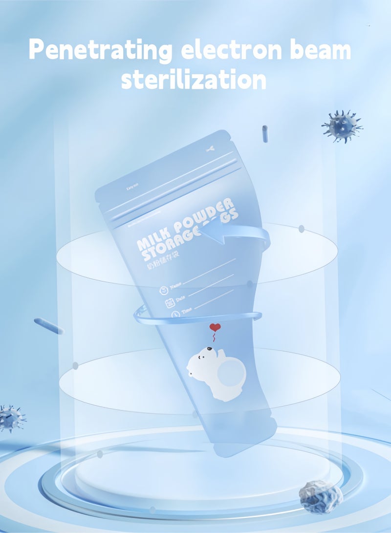 30 PCS Baby Food Storage Bags Milk Powder Dispenser Portable Disposable Infant Feeding Pouches Formula Container 300ml/50g BPA Free Capacity for Toddlers Care Parents - Image 5