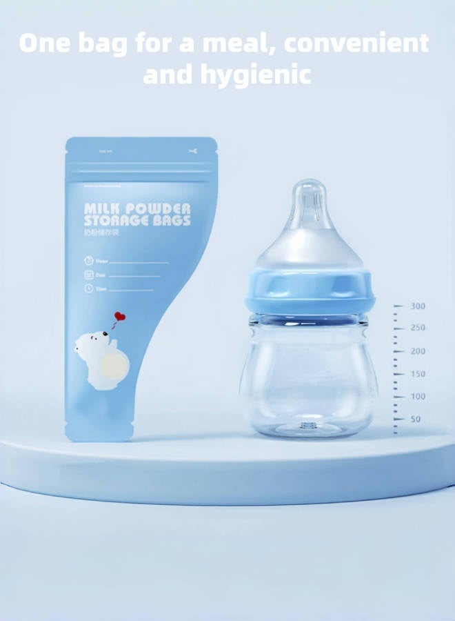 30 PCS Baby Food Storage Bags Milk Powder Dispenser Portable Disposable Infant Feeding Pouches Formula Container 300ml/50g BPA Free Capacity for Toddlers Care Parents - Image 4