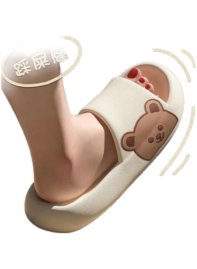 YUZHAOLIN Unisex Eva Cartoon Couple Home Bathroom Shower Slippers Yy508 Black Size 44/45 - Image 3