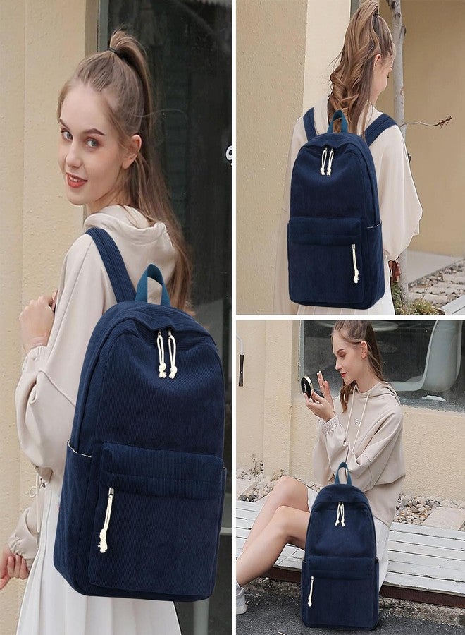 BTOOP School Backpack for Teens Large Corduroy Bookbag Lightweight Girls Boys Casual High School College 17 inch Laptop Travel Bag - Image 2