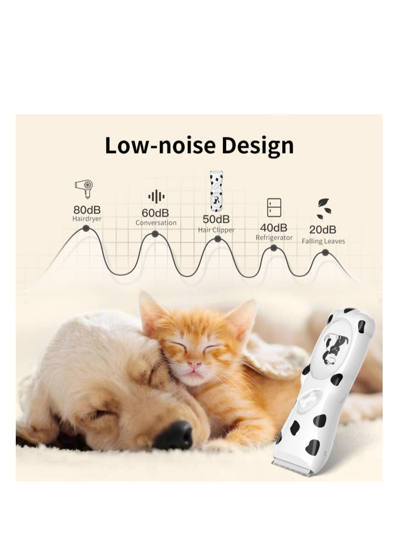 Excefore Dog Cat Grooming Clippers, Pet Professional Cordless Grooming Tools, Low Noise Pet Hair Trimmer Kit, for Thick Coats, with 5 Accessories - Image 3