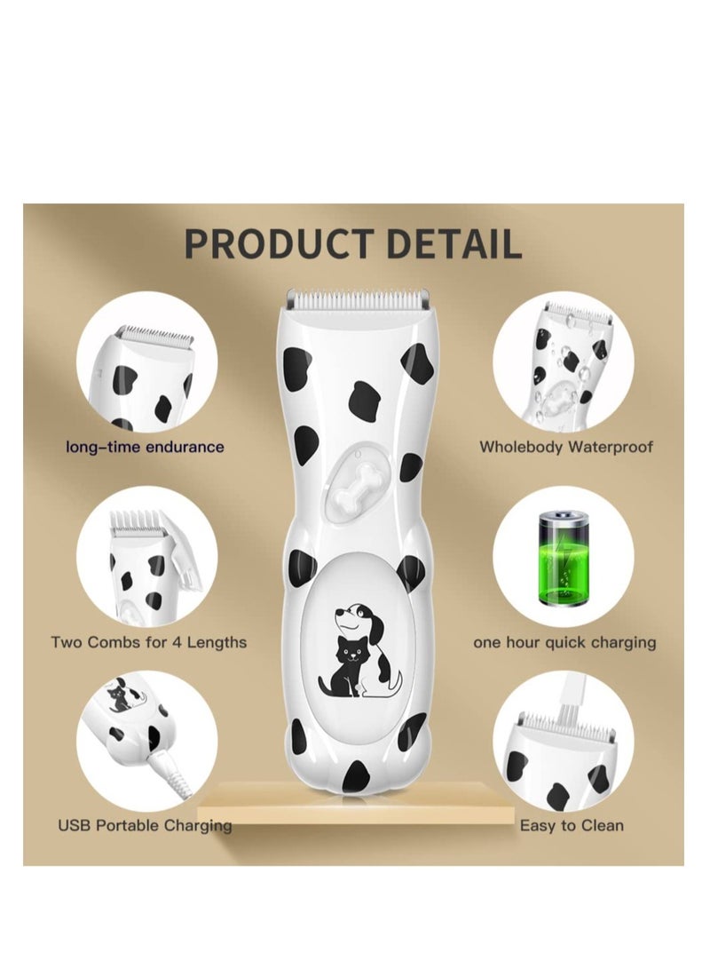 Excefore Dog Cat Grooming Clippers, Pet Professional Cordless Grooming Tools, Low Noise Pet Hair Trimmer Kit, for Thick Coats, with 5 Accessories - Image 2