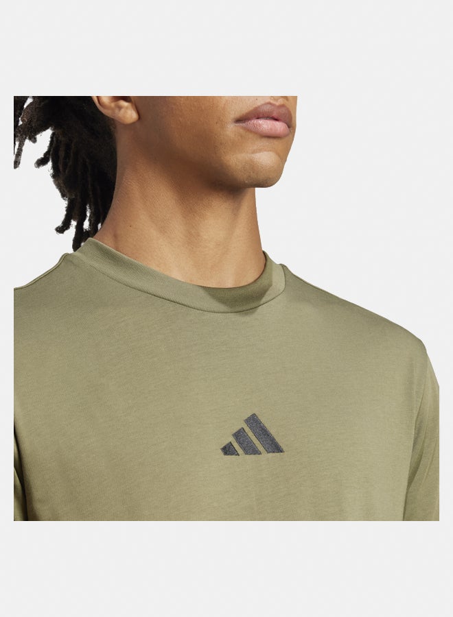 Adidas Essentials Small Logo Single Jersey T-Shirt  - Image 3
