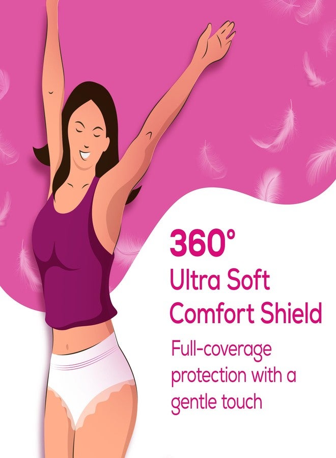 Evereve Super Soft Period Panty For Girls & Women, (L-XL), 10 Pcs, 360 Degree Overnight Coverage, Ultra-Soft Top Layer, High Absorbency For Heavy Flow, Maternity Postpartum Disposable Panty - Image 3