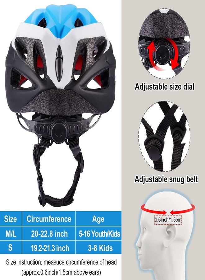 SKT HP Toddler Bike Helmet, Adjustable Helmet for Kids and Youth with Detachable Magnetic Goggles, Bicycle Cycling Skate Scooter Skateboard Helmet for Boys and Girls Blue - Image 5