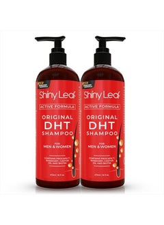 DHT Blocker Shampoo for Hair Loss, for Men & Women, Active Formula, Natural DHT Blocking Shampoo for Hair Growth, Reduce Shedding, For Thinning Hair, Hair Fall and Hair Loss Treatment Shampoo (2 pack)