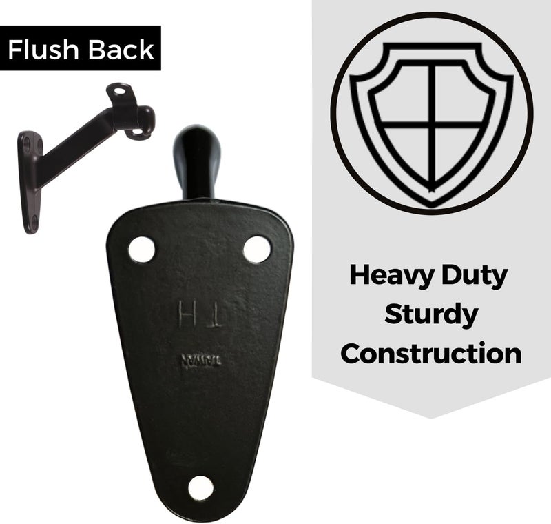 HOWTOOL Heavy Duty Handrail Bracket Oil Rubbed Bronze Black, 3 Pack | - Image 2