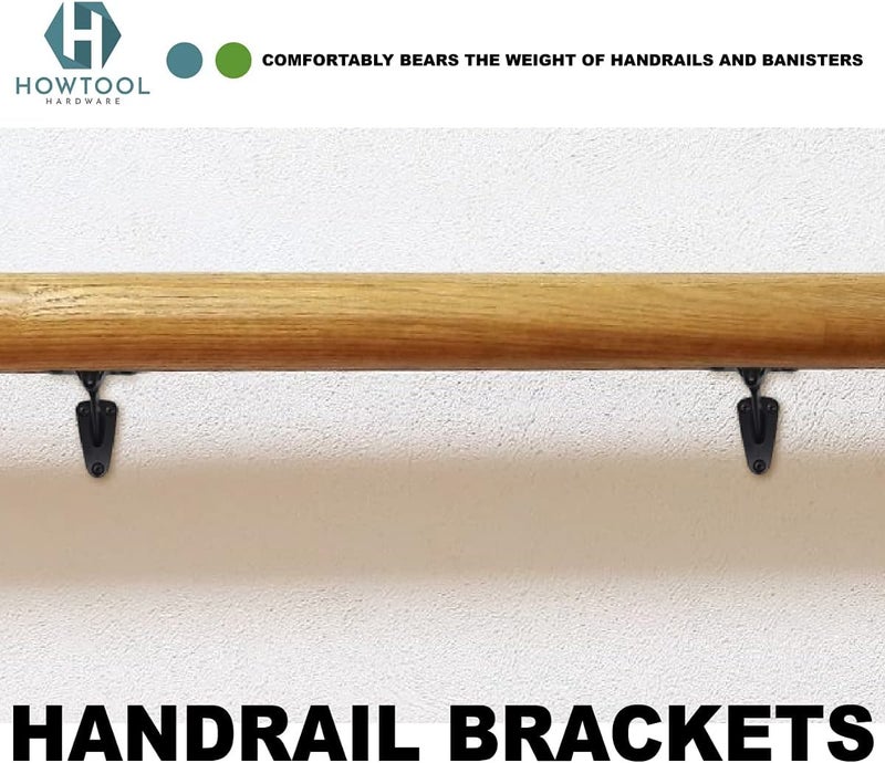 HOWTOOL Heavy Duty Handrail Bracket Oil Rubbed Bronze Black, 3 Pack | - Image 5