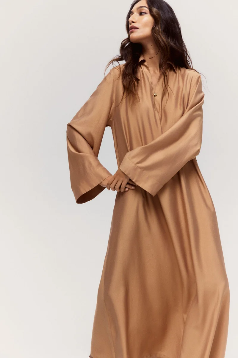 H&M Button-detail kaftan dress